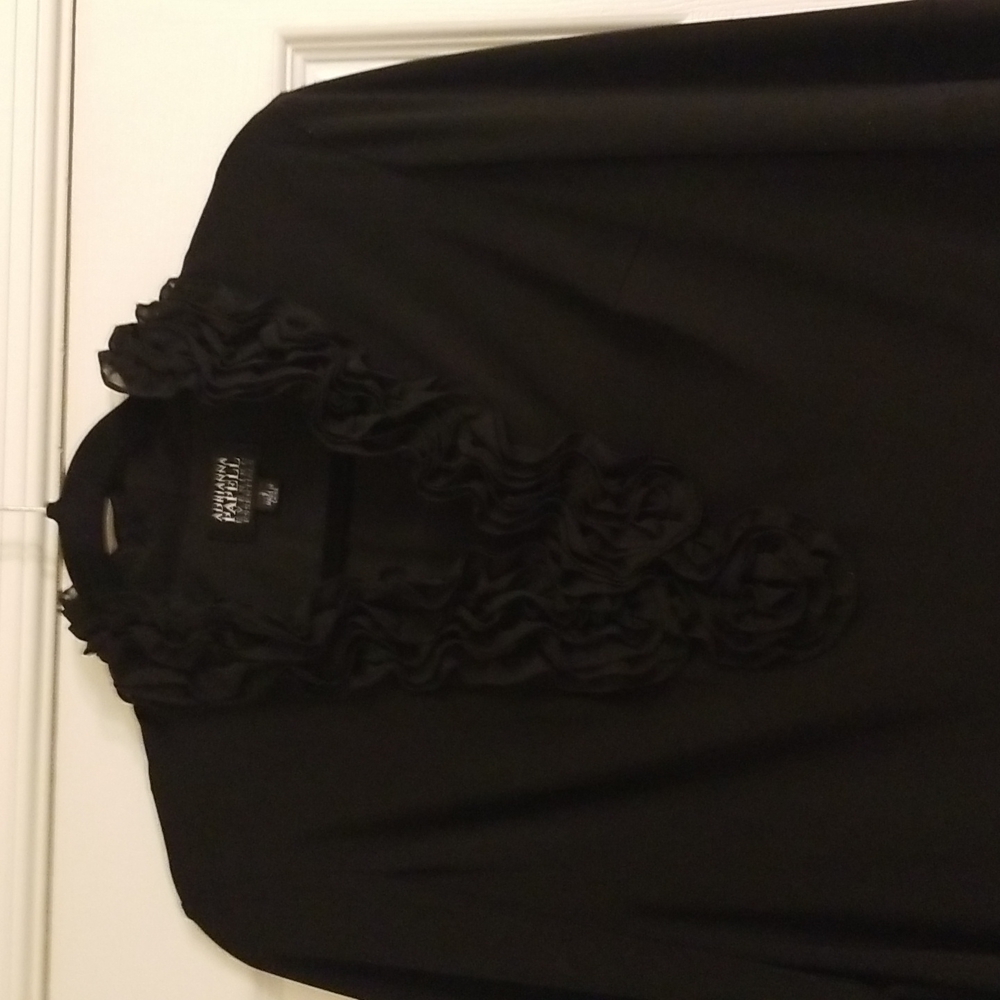 Black ruffled top